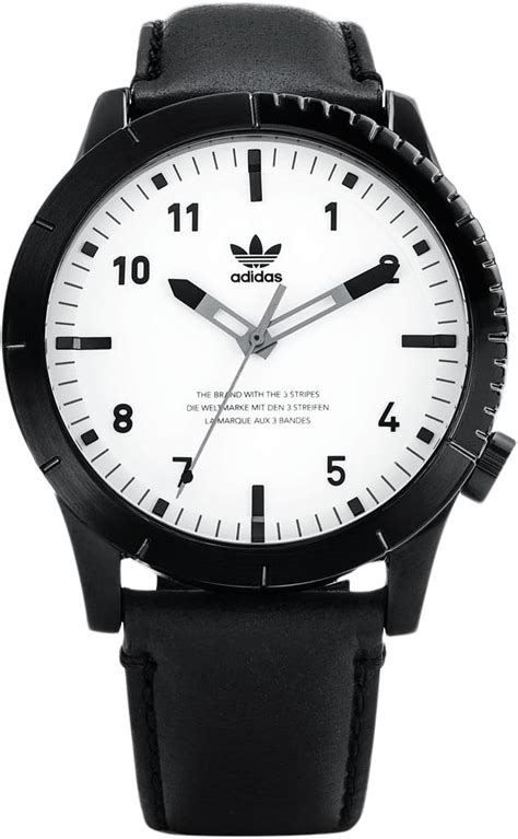 adidas herren analog quarz uhr mit leder armband|Adidas Herren Analog Quarz Uhr mit Silikon Armband Z10.